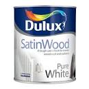 Dulux SatinWood Interior Pure White Paint - 750ml - WHITES - Beattys of Loughrea