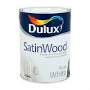 Dulux SatinWood Pure White Paint - 5 Litre - WHITES - Beattys of Loughrea