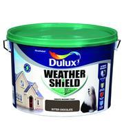 BITTER CHOCOLATE Dulux Weathershield Masonry Paint Colours - 10 Litre - EXTERIOR & WEATHERSHIELD - Beattys of Loughrea