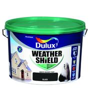 BLACK Dulux Weathershield Masonry Paint Colours - 10 Litre - EXTERIOR & WEATHERSHIELD - Beattys of Loughrea