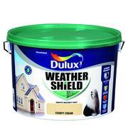 COUNTY CREAM Dulux Weathershield Masonry Paint Colours - 10 Litre - EXTERIOR & WEATHERSHIELD - Beattys of Loughrea