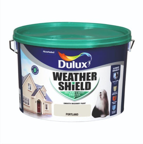 PORTLAND Dulux Weathershield Masonry Paint Colours - 10 Litre - EXTERIOR & WEATHERSHIELD - Beattys of Loughrea