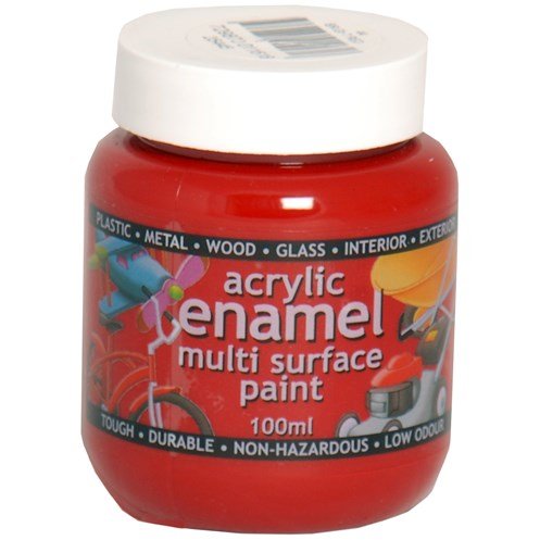 Polyvine 100ml Enamel Paint Red - METAL PAINTS - Beattys of Loughrea