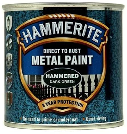 Hammerite Direct to Rust Hammered Finish Metal Paint 250ml Dark Green - METAL PAINTS - Beattys of Loughrea