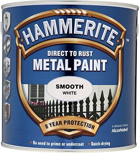 Hammerite Direct to Rust Hammered Finish Metal Paint 2.5ltr White - METAL PAINTS - Beattys of Loughrea