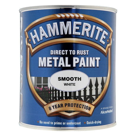 Hammerite Direct to Rust Smooth Finish Metal Paint 2.5ltr White - METAL PAINTS - Beattys of Loughrea