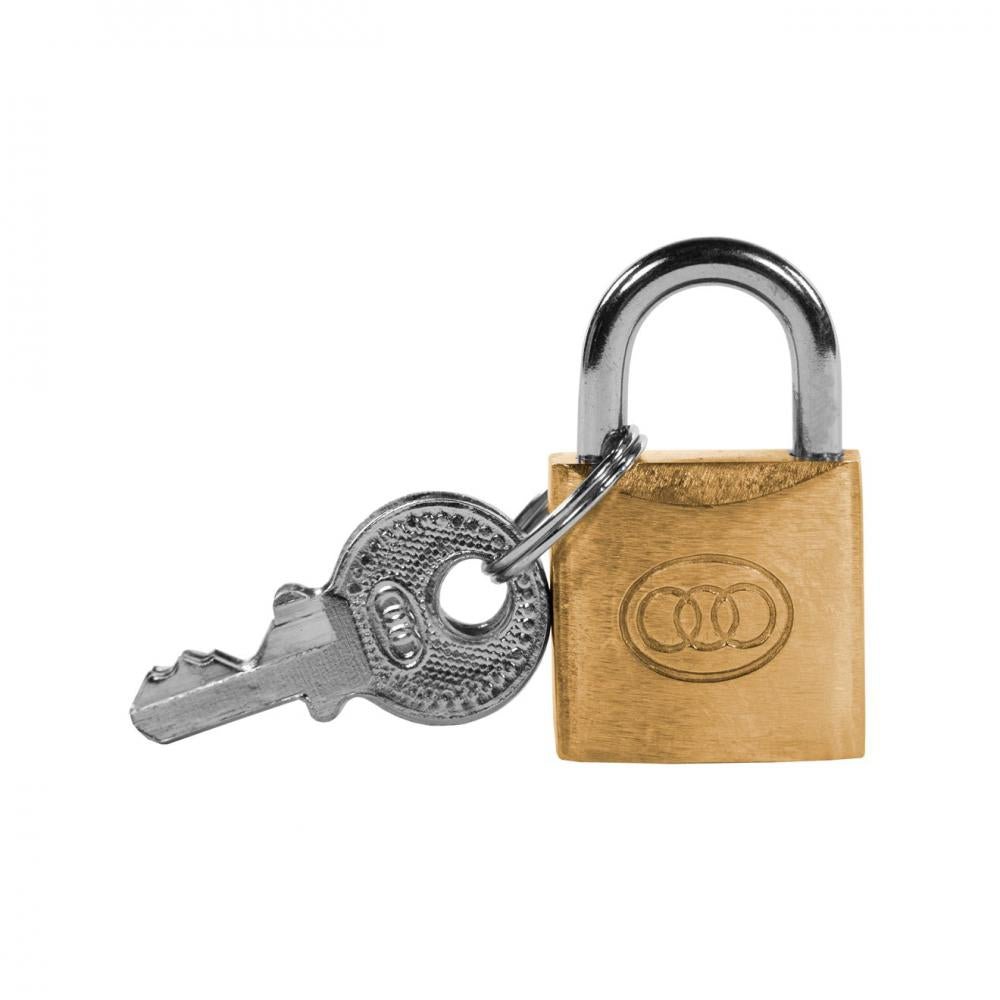 Tri- Circle Heavy Duty Brass Padlock - 20mm - PADLOCKS - Beattys of Loughrea