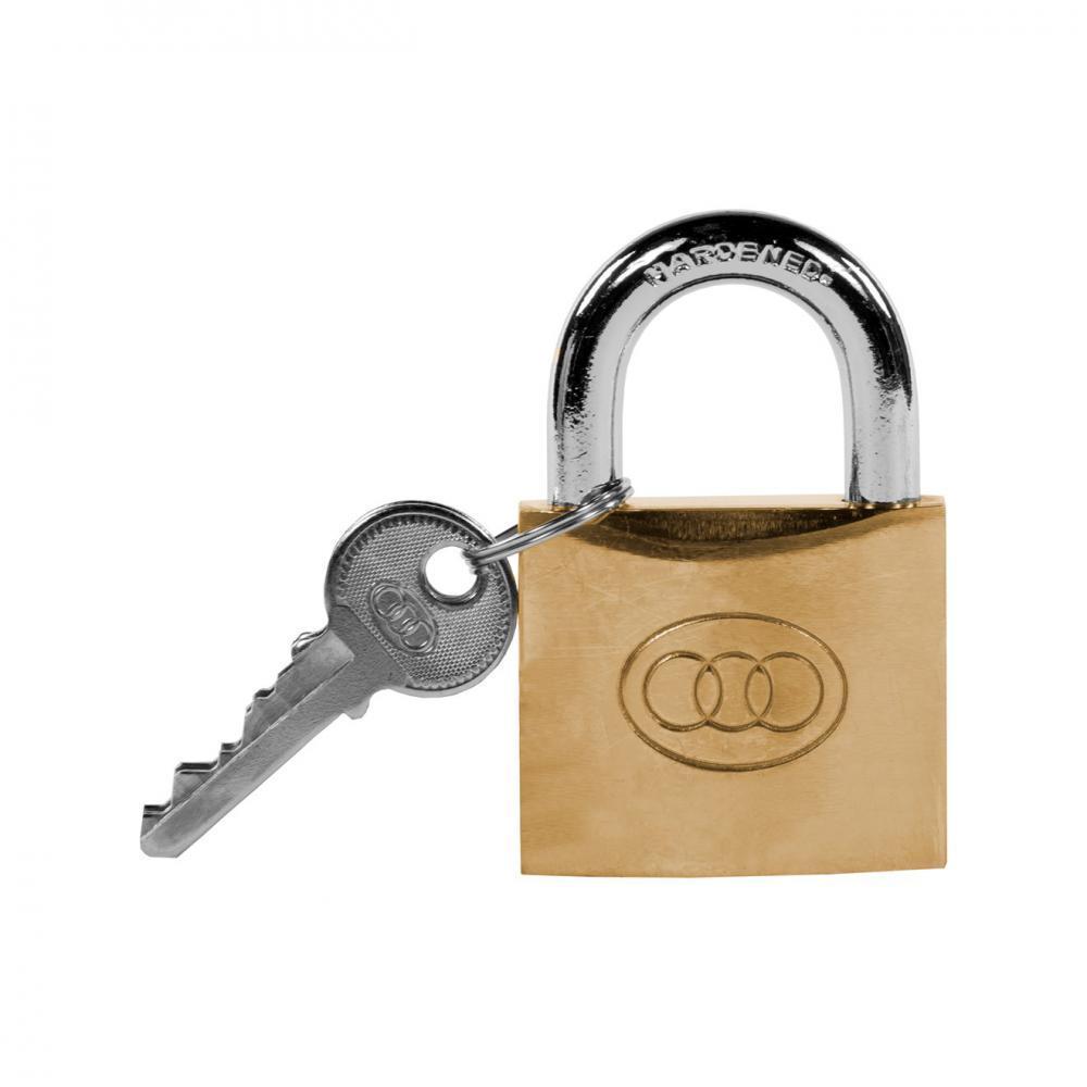 Tri- Circle Heavy Duty Brass Padlock - 25mm - PADLOCKS - Beattys of Loughrea