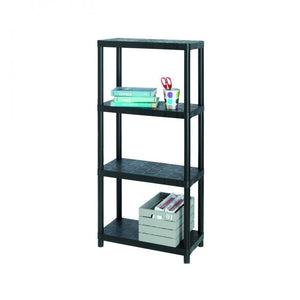 Sigma 4-Tier Shelving Unit - 12in - WOODEN / PLASTIC SHELVES - Beattys of Loughrea