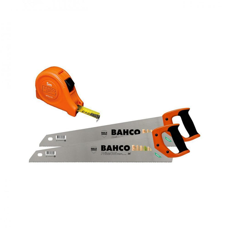 Bahco Twin Pack Prize Cut Saw with 5m Measuring Tape Se - HANDSAWS - Beattys of Loughrea