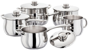 Stellar 1000 5pc Saucepan Set S1F4B - COOKWARE - S/STEEL - Beattys of Loughrea