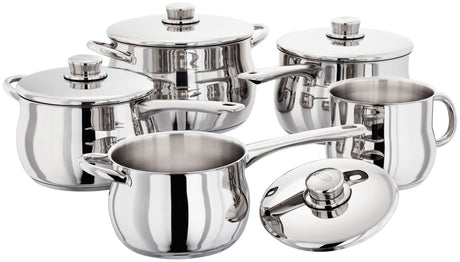 Stellar 1000 5pc Saucepan Set S1F4B - COOKWARE - S/STEEL - Beattys of Loughrea