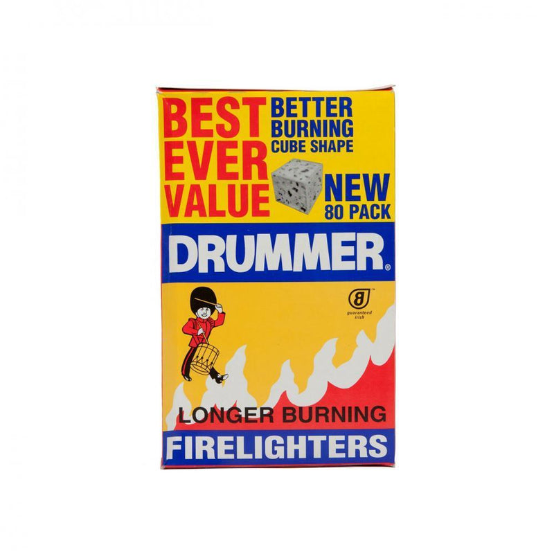 Drummer Firelighters (80 Pack) - ACCS - FIRELIGHTER,LOG,STROGS,LOGMAK - Beattys of Loughrea
