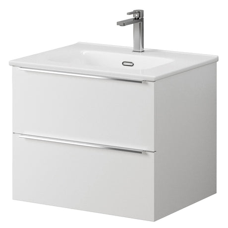 Bathroom Studio Kara 60cm 2 Drawer Wall Hung Unit Matt White - VANITY UNITS - Beattys of Loughrea