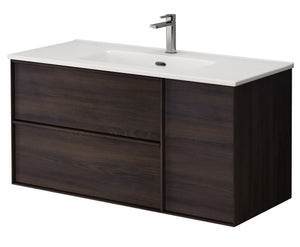 Bathroom Studio Serena 100cm 2 Drawer/1 Door Wall Hung Unit Wenge - VANITY UNITS - Beattys of Loughrea