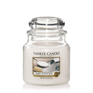 Baby Powder Medium Yankee Candle 411g - CANDLES - Beattys of Loughrea