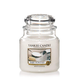 Baby Powder Medium Yankee Candle 411g - CANDLES - Beattys of Loughrea
