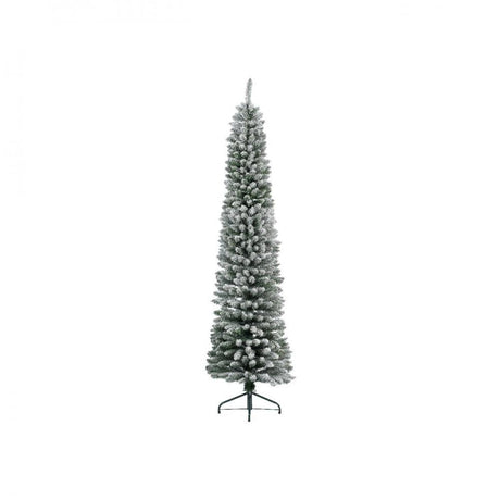 Snowy Pencil Pine Tree - 7ft - XMAS TREE F/O LIGHT UP - Beattys of Loughrea