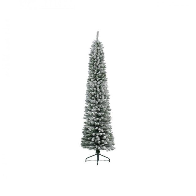 Snowy Pencil Pine Tree - 7ft - XMAS TREE F/O LIGHT UP - Beattys of Loughrea