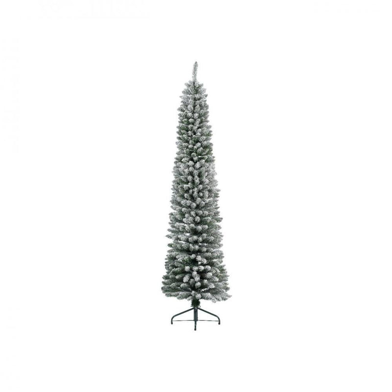 Snowy Pencil Pine Tree - 7ft - XMAS TREE F/O LIGHT UP - Beattys of Loughrea