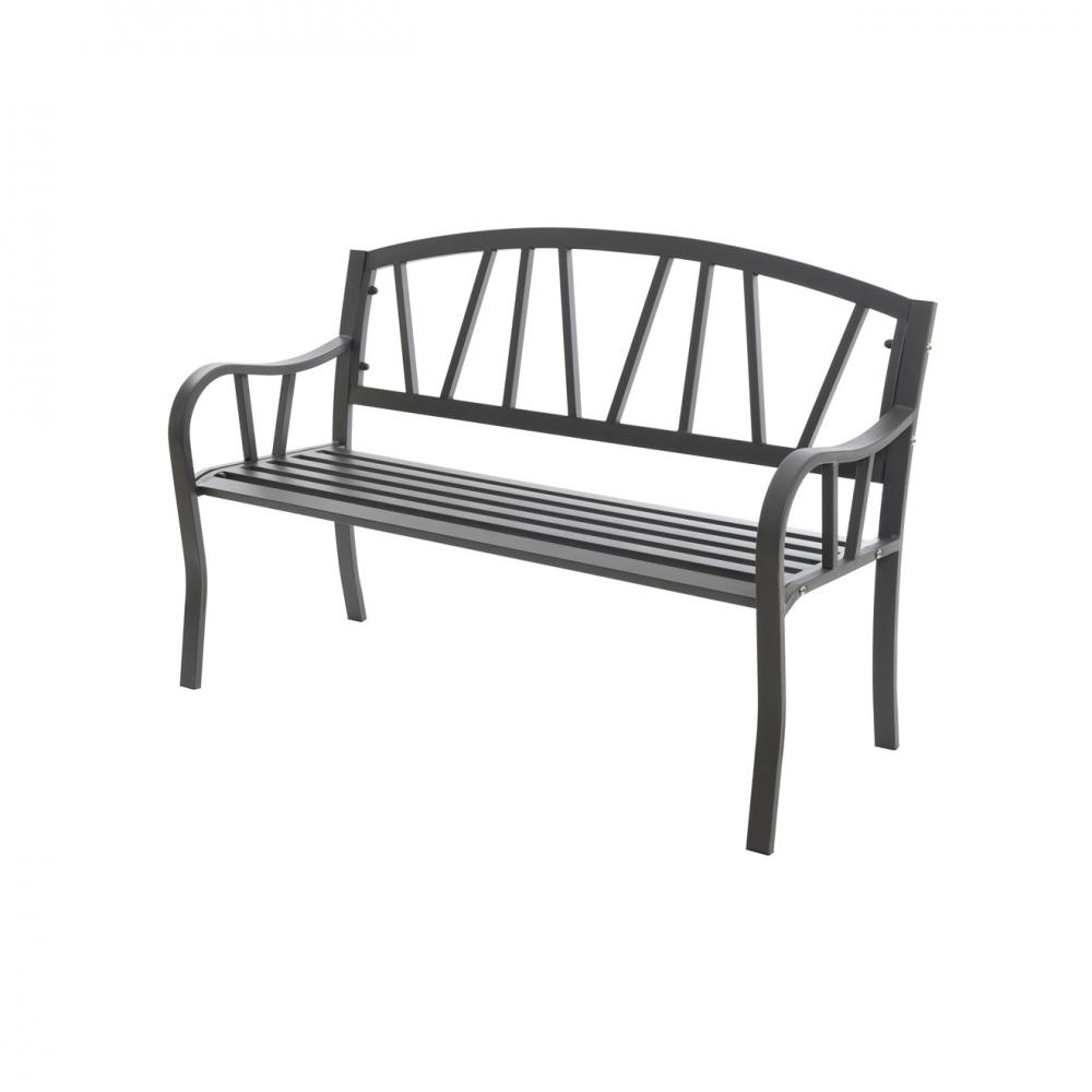 Houston Bench - Graphite - SINGLE GARDEN BENCH/ CHAIR - Beattys of Loughrea
