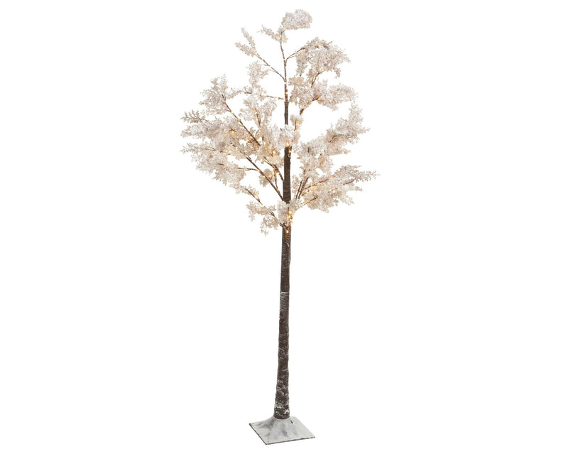 6ft Micro LED White Blossom Christmas Tree - 180cm - XMAS TREE ARTIFICIAL - Beattys of Loughrea