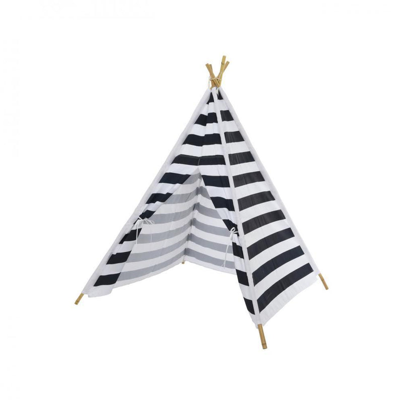 Navy & White Stripe Teepee Play Tent - TENTS, CAMPING - Beattys of Loughrea