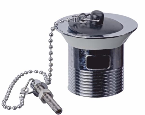 11/4In Slotted Basin Waste Plug & Chain EPWST3 - PLUGS & CHAINS, WASTES - Beattys of Loughrea