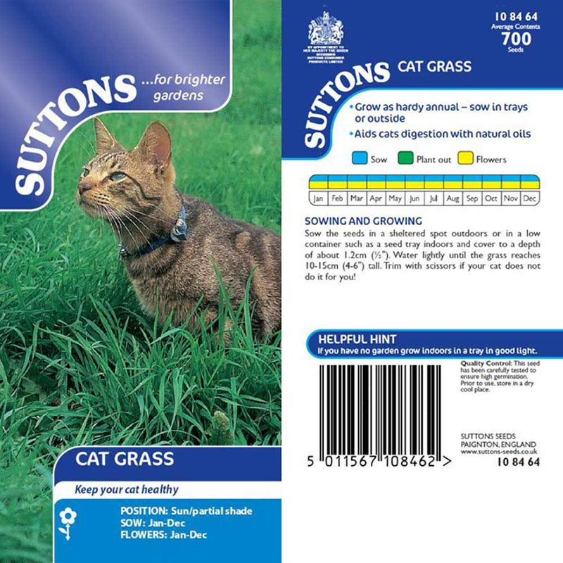 Suttons Cats Grass 108464 - SEED VEG & FLOWER - Beattys of Loughrea