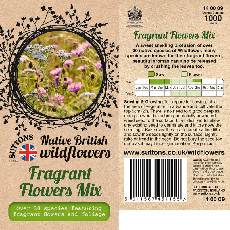 Suttons Fragrant Flowers Mix - SEED VEG & FLOWER - Beattys of Loughrea