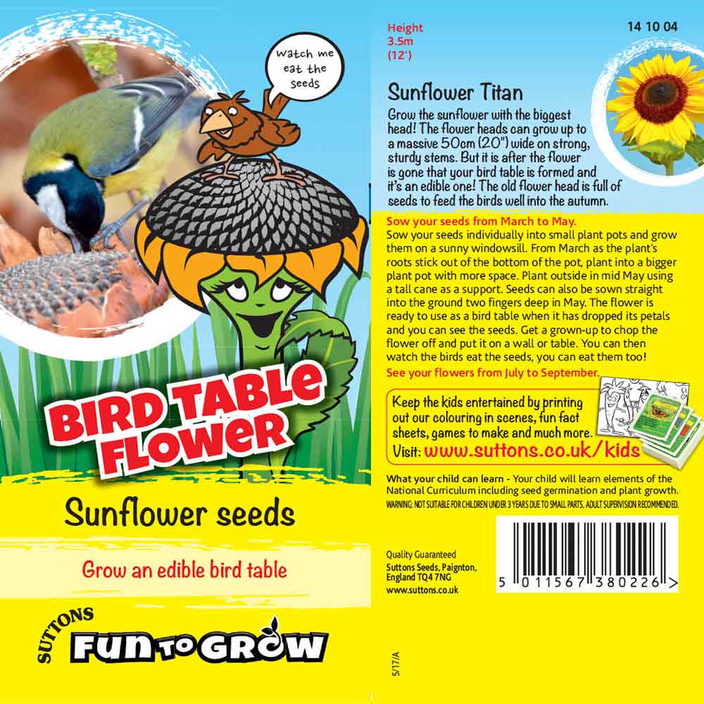Suttons Sunflower Titan Ftg - SEED VEG & FLOWER - Beattys of Loughrea