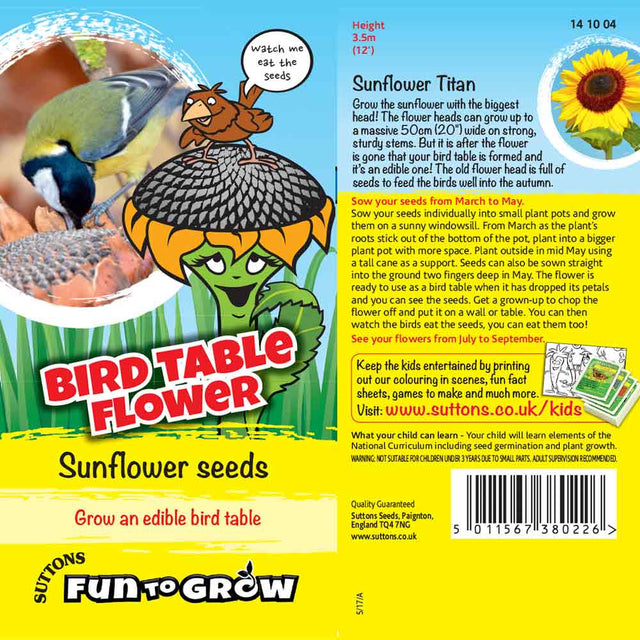 Suttons Sunflower Titan Ftg - SEED VEG & FLOWER - Beattys of Loughrea