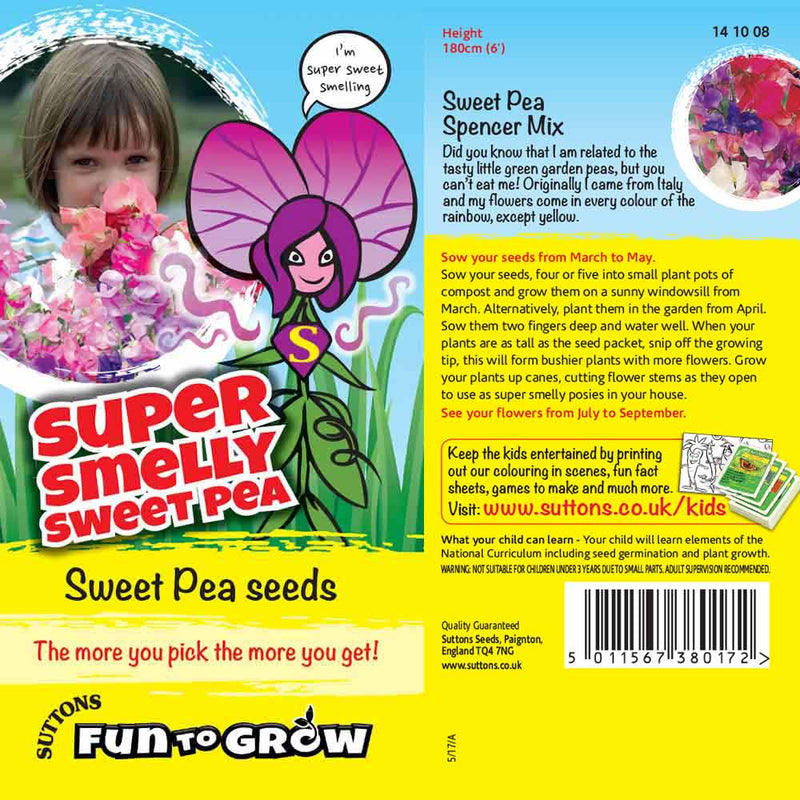 Suttons Super Smelly Sweet Pea Ftg - SEED VEG & FLOWER - Beattys of Loughrea