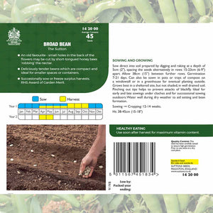 Suttons Broad Bean The Sutton Pp - SEED VEG & FLOWER - Beattys of Loughrea