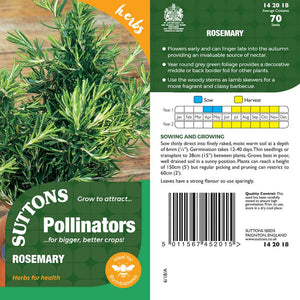 Suttons Rosemary Pp - SEED VEG & FLOWER - Beattys of Loughrea