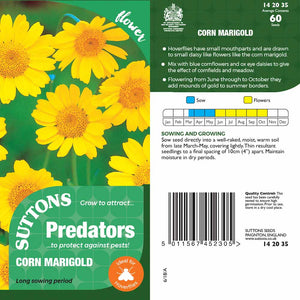 Suttons Corn Marigold Pp - SEED VEG & FLOWER - Beattys of Loughrea