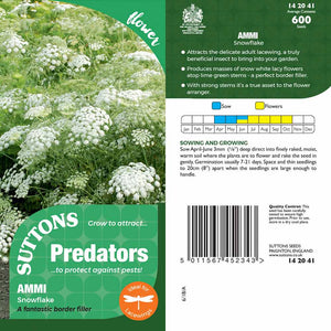 Suttons Ammisnowflake Pp - SEED VEG & FLOWER - Beattys of Loughrea