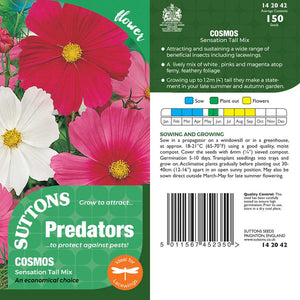 Suttons Cosmossensation Tall Pp - SEED VEG & FLOWER - Beattys of Loughrea