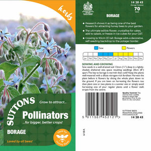 Suttons Borage Pp - SEED VEG & FLOWER - Beattys of Loughrea