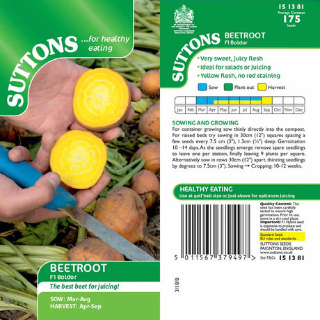 Suttons Beetroot F1 Boldor - SEED VEG & FLOWER - Beattys of Loughrea