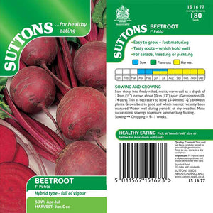 Suttons Beetroot Pablo F1 151677 - SEED VEG & FLOWER - Beattys of Loughrea