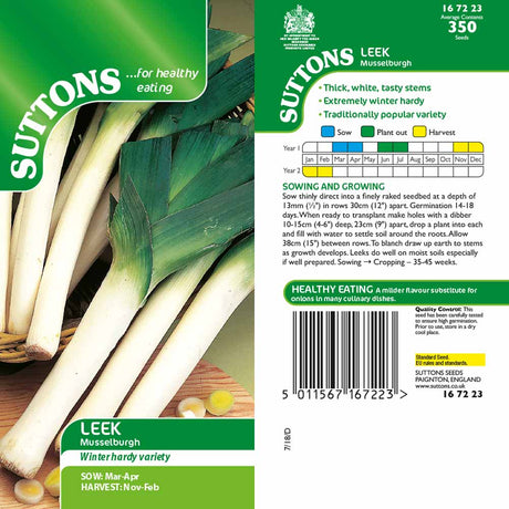 Suttons Leek Musselburgh 167223 - SEED VEG & FLOWER - Beattys of Loughrea