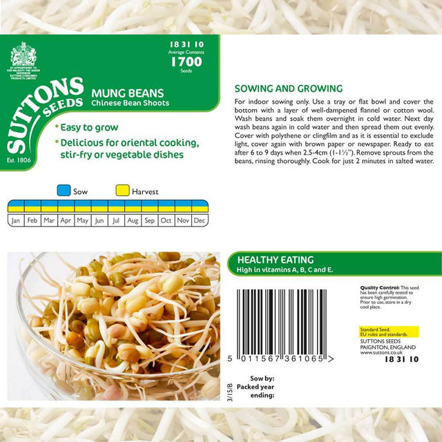 Suttons Mung Bean Chinese Bean Shoots - Beattys of Loughrea | www.beattys.ie