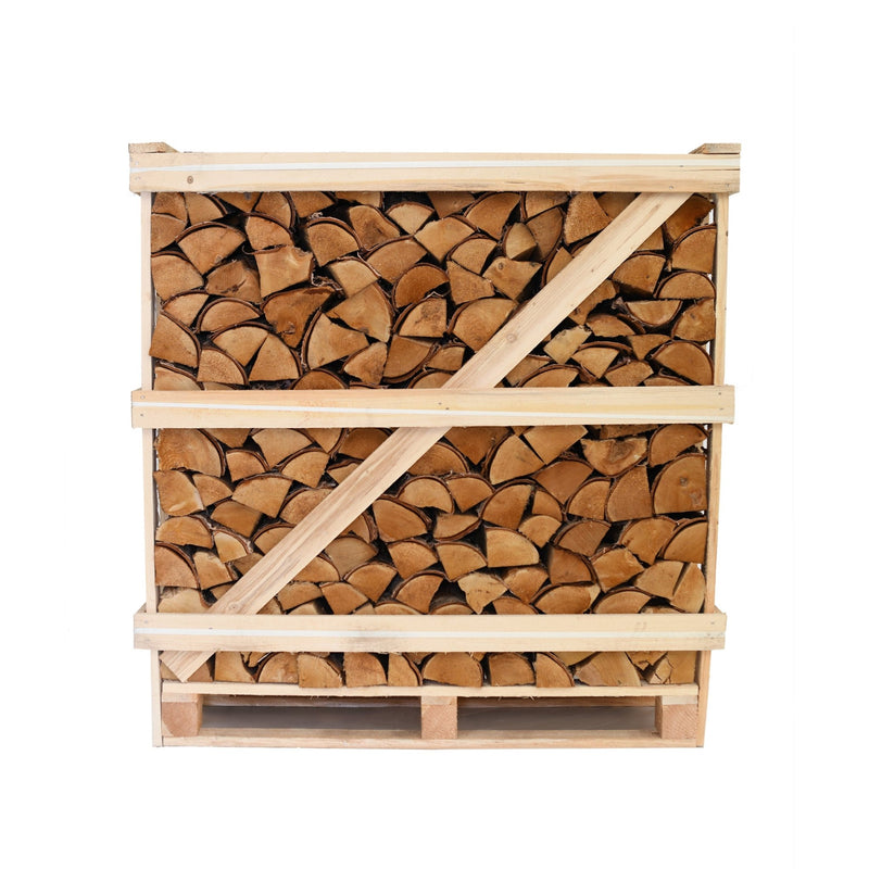 Zero Wood Kiln dried birch firewood in wooden crate 1 cubic metre - FIREWOOD - Beattys of Loughrea