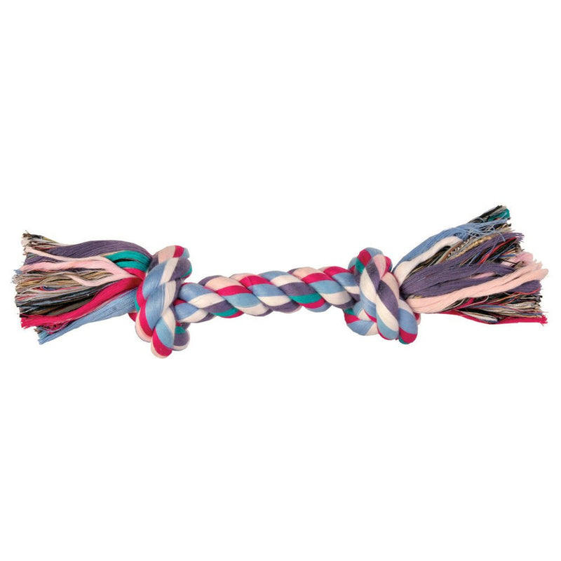 2 Knot Colour Rope Toy 26Cm Medium - PET TOYS BOOKS - Beattys of Loughrea