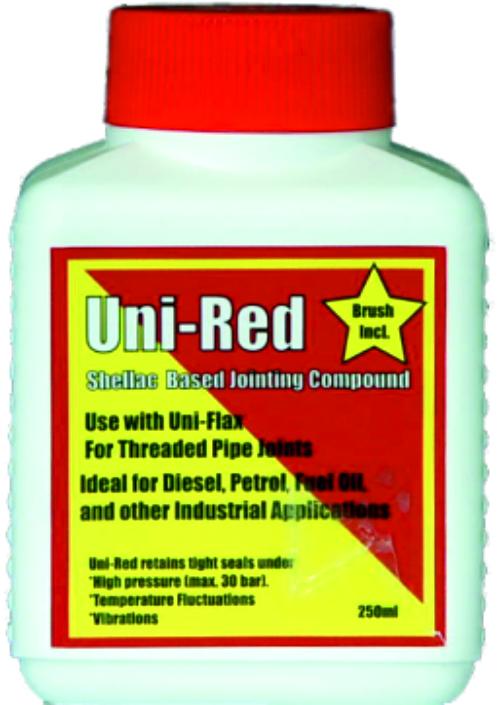 UR250 250Ml Uni-Red Thread Sealant - PTFE/HEMP/FOLIAC/SOLVENT - Beattys of Loughrea
