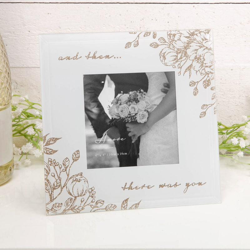 4" x 4" - AMORE BY JULIANA® Gold Floral Frame There Was You - PHOTO FRAMES - PLATED, GILT, STONE - Beattys of Loughrea