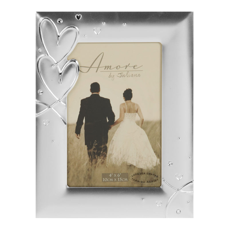 8" x 10" - AMORE BY JULIANA® Silver Plated Photo Frame - PHOTO FRAMES - PLATED, GILT, STONE - Beattys of Loughrea