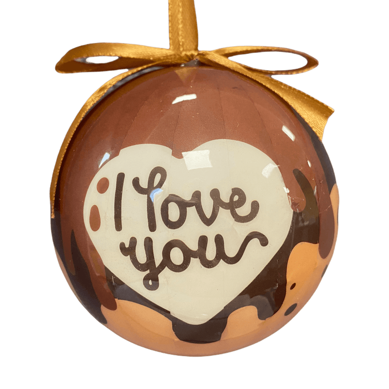 Christmas Sentiment Bauble - "I Love You" - XMAS BAUBLES - Beattys of Loughrea