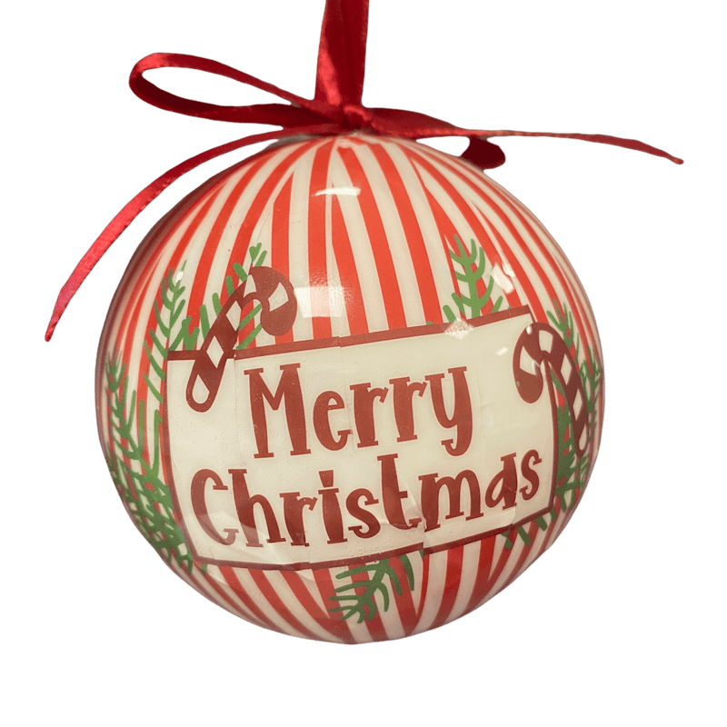 Christmas Sentiment Bauble - "Merry Christmas" - XMAS BAUBLES - Beattys of Loughrea